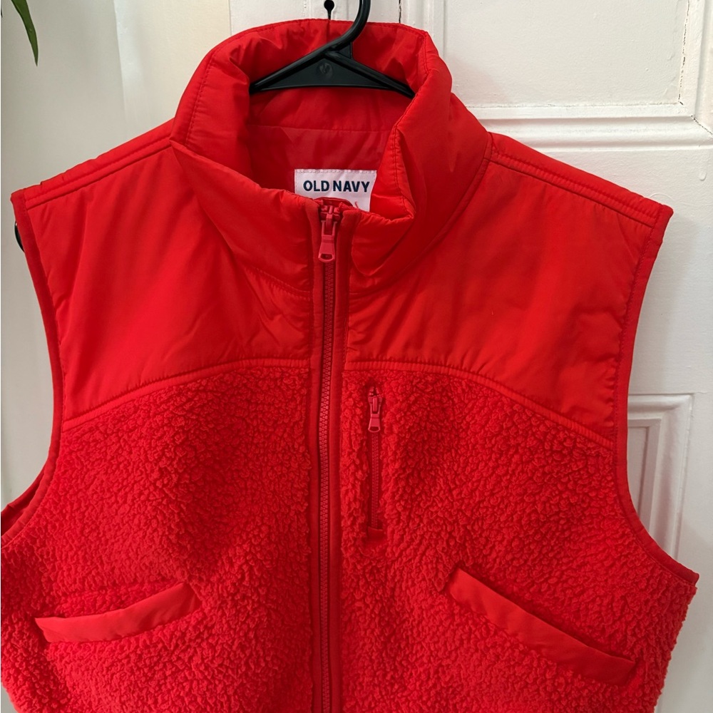 Old Navy Vibrant Red Cropped Vest